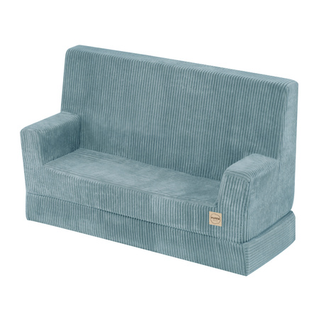 PLUSH NEST Sofa with armrests Foldie , premium blue corduroy