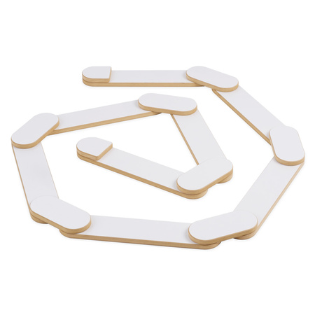 PLUSH NEST Balancing, children's path, white, Wooden Play