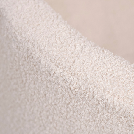 PLUSH NEST Trocken Bällebad, rund, 90x30 cm, cremefarbenes Lammfell