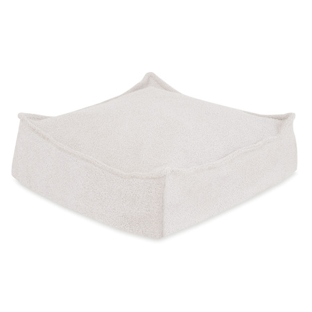 PLUSH NEST pouf, 60x60 cm, floor cushion, cream-colored lamb