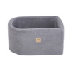 PLUSH NEST Mini playground (+basin and 100 balls ), gray , premium corduroy