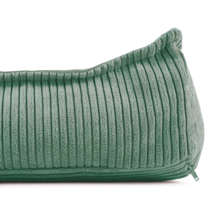 PLUSH NEST pouf, 60x60 cm, floor cushion , green, premium corduroy