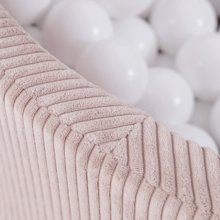 PLUSH NEST Dry pool, 90x30 cm, round, light pink, thick corduroy