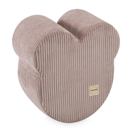 PLUSH NEST Teddybär-Pouf, 46x25 cm, beige, hochwertiger Kordsamt