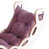 PLUSH NEST Bujak Small Rocker 4 w 1  + ścianka wspinaczkowa/zjeżdżalnia + poduszka (lila Velvet), biały Wooden Play