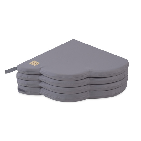 PLUSH NEST Blumenmatte, Outdoor, 115x115x5cm, grau, wasserdicht