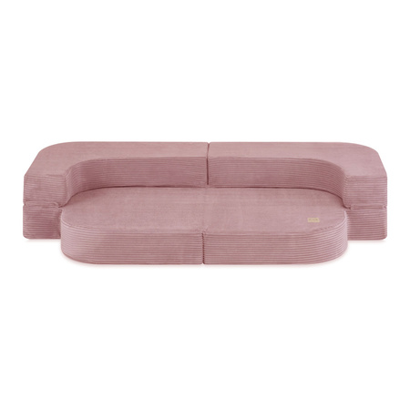 PLUSH NEST Sofa Bed Foldie, różowy sztruks premium