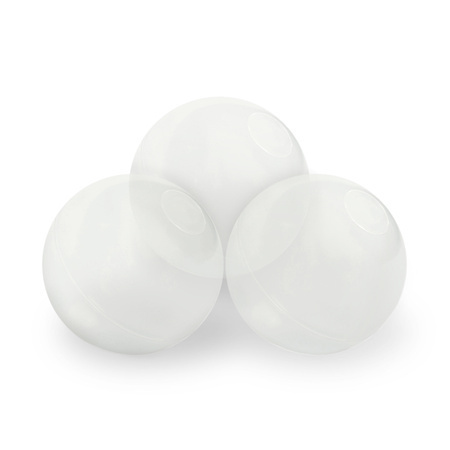 PLUSH NEST Dry pool, round, 90x30 cm, cream lamb (+ 200 balls gold, pearl, transparent)