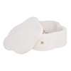PLUSH NEST Dry flower pool with mat, 95x30 cm, cream lamb (+ 200 gold, pearl, transparent balls), Floral Fun Zone