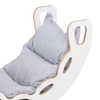 PLUSH NEST Small Rocker 4-in-1 rocker + climbing wall/slide + cushion Light Gray, white Wooden Play