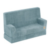 PLUSH NEST Foldie-Sofa mit Armlehnen, blauer Premium-Cord