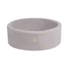 PLUSH NEST Dry pool, round, 90x30 cm, grey lamb