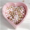 Dry pool balls, 6 cm, set of 200 pcs: pearl, gold, pearl light pink