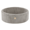 PLUSH NEST Bällebad, beige, rund, Kord, 90x30, 200 Bälle: Perle, hellrosa, gold