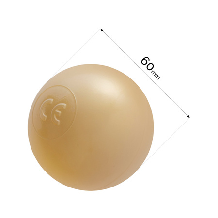 PLUSH NEST Dry pool balls, 6 cm, set of 200 pcs: pearl, gold, light pink