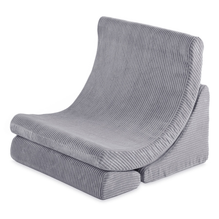 Plush Nest Armchair Luna ,grey,premium corduroy