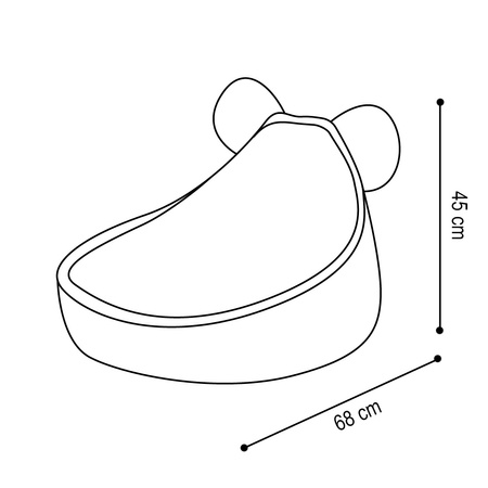 PLUSH NEST Huggy Bear Sessel, 68x45, grau, Lammfell