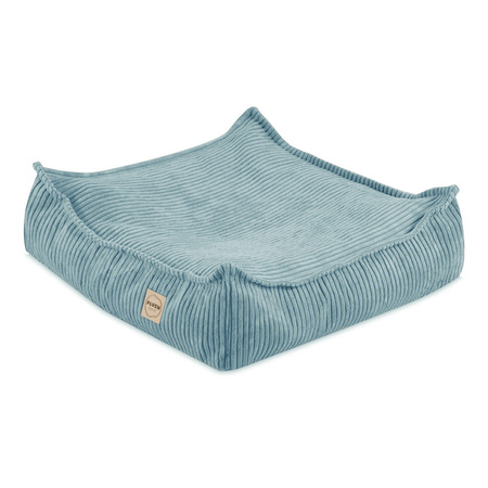 PLUSH NEST pouf, 60x60 cm, floor cushion , blue, premium corduroy