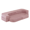 PLUSH NEST Sofabett Foldie, rosa Premium-Cord