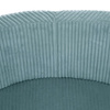 PLUSH NEST Bällebad, blau, rund, Premium-Cord, 90x30, 200 Bälle: pearl, pearl mint, silber