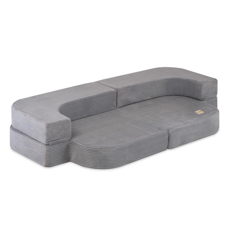 PLUSH NEST Sofa Bed Foldie, premium gray corduroy