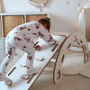 PLUSH NEST Small Rocker 4-in-1 rocker + climbing wall/slide + cushion (lilac Velvet), white Wooden Play