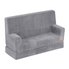 PLUSH NEST Foldie sofa with armrests, premium gray corduroy