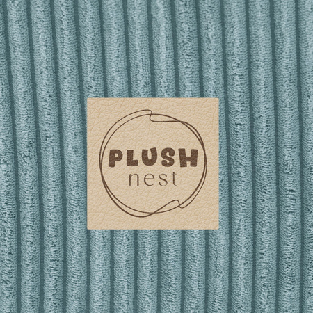 PLUSH NEST Trocken Bällebad, 90x30 cm, rund, blau, Premium Cord