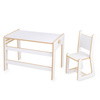 PLUSH NEST Baby chair + table set, white, Wooden Play