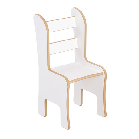 PLUSH NEST Children's desk chair, white, Wooden Play