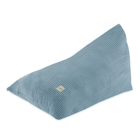 PLUSH NEST, Sack pouf, 120x80 cm, blue, premium corduroy