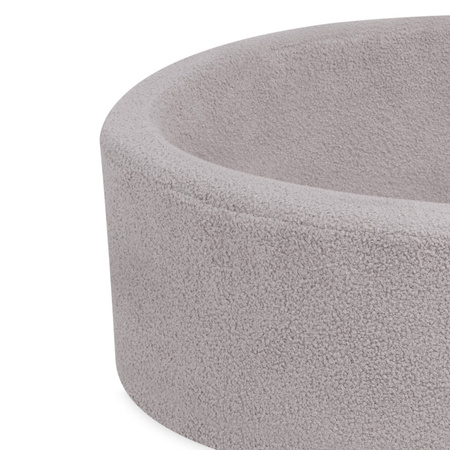 PLUSH NEST Dry pool, round, 90x30 cm, grey lamb