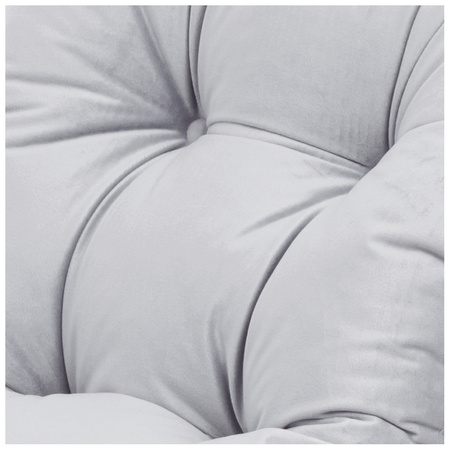 PLUSH NEST Small Rocker 4-in-1 rocker + climbing wall/slide + cushion (Velvet gray), white Wooden Play