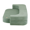 PLUSH NEST Sofa Bed Foldie, premium green corduroy