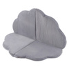 PLUSH NEST flower mat, 115x115x5cm, grey, premium corduroy, fluffy flower