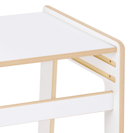 PLUSH NEST Baby chair + table set, white, Wooden Play