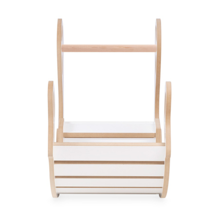 PLUSH NEST Rocker with bench for children, white, Wooden Play