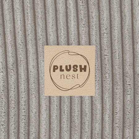 PLUSH NEST Suchy basen, 90x30 cm, okrągły, beżowy, gruby sztruks