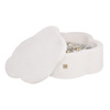 PLUSH NEST Dry flower pool with mat, 95x30 cm, cream lamb (+ 200 gold, pearl, transparent balls), Floral Fun Zone