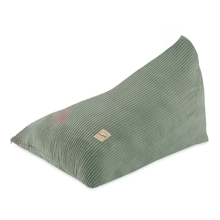 PLUSH NEST, Sack pouf, 120x80 cm, green, premium corduroy