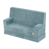 PLUSH NEST Foldie-Sofa mit Armlehnen, blauer Premium-Cord