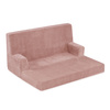 PLUSH NEST Foldie-Sofa mit Armlehnen, rosa Premium-Cord