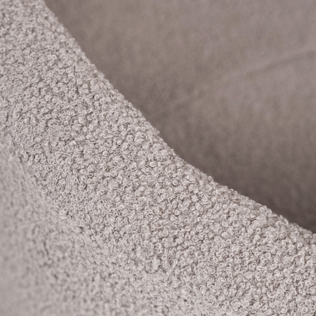 PLUSH NEST Suchy basen, okrągły, 90x30 cm, szary baranek (+ 200 piłek srebrne, perłowe, jasnoniebieskie)