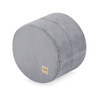 PLUSH NEST round pouf 40x30 cm, gray, premium corduroy