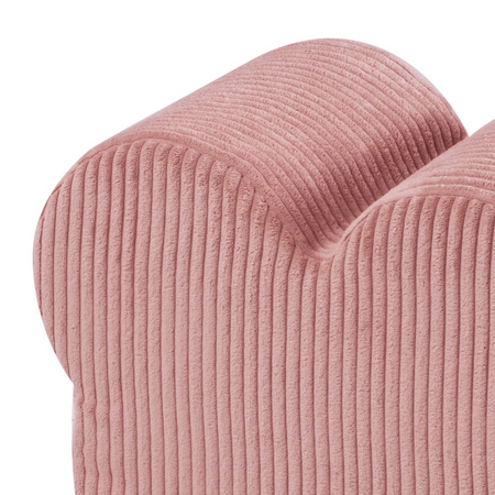 PLUSH NEST Teddybär-Pouf, 46x25 cm, rosa, hochwertiger Kordsamt