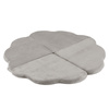 PLUSH NEST Mata kwiatek, 115x115x5cm, beżowy, sztruks premium, fluffy flower