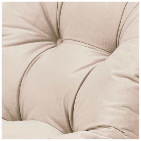 PLUSH NEST Small Rocker 4-in-1 Wippe + Kletterwand/Rutsche + Kissen (beige/gold Velvet), weiß Wooden Play