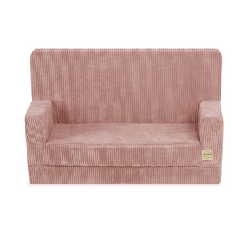 PLUSH NEST Foldie-Sofa mit Armlehnen, rosa Premium-Cord