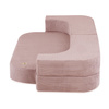 PLUSH NEST Sofabett Foldie, rosa Premium-Cord