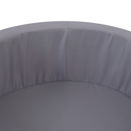 PLUSH NEST Dry pool, outdoor, round, gray, waterproof, 90x30 cm, 200 balls: pearl, light blue, silver